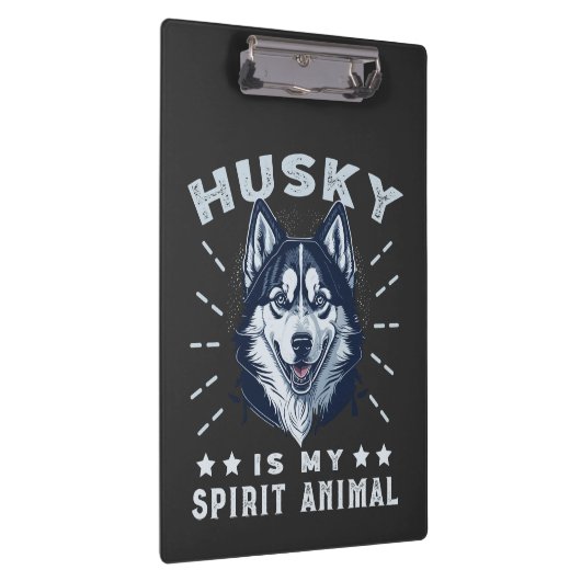 Husky is mijn geest dier majestueuze husky hond klembord (Rechts)