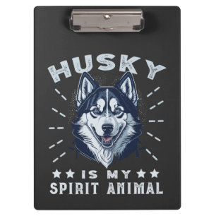 Husky is mijn geest dier majestueuze husky hond klembord