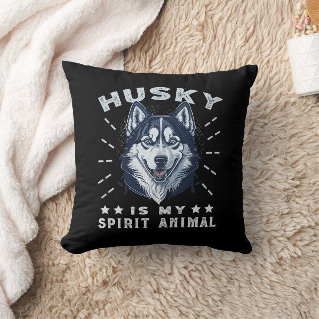 Husky is mijn geest dier majestueuze husky hond kussen (Deken)