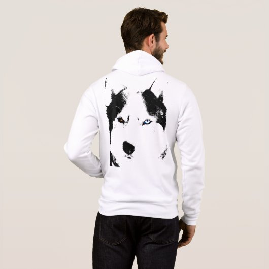 Husky Jacket Mannen Sled Dog MalamHusky Gifts Hoodie (Achterkant volledig)