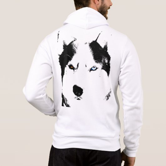 Husky Jacket Mannen Sled Dog MalamHusky Gifts Hoodie (Achterkant)