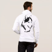 Husky Jacket Mannen Sled Dog MalamHusky Gifts Hoodie (Achterkant volledig)