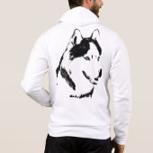 Husky Jacket Mannen Sled Dog MalamHusky Gifts Hoodie (Achterkant)