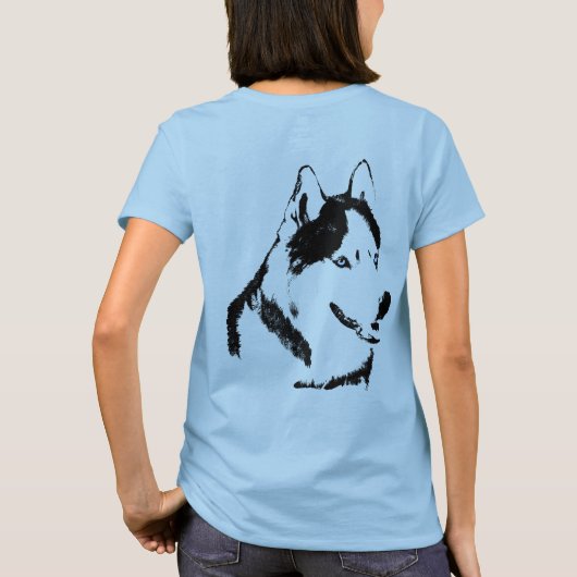 Husky Jacket Vrouwen Siberische Husky Hond Jassen T-shirt (Achterkant)