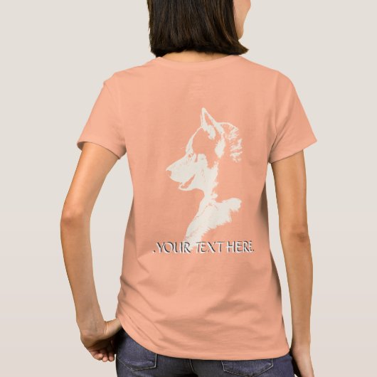 Husky Jacket Women's Sled Dog gepersonaliseerde Ja T-shirt (Achterkant)