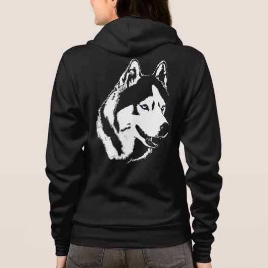 Husky jas Dames Husky Malamute Jassen Hoodie (Achterkant)