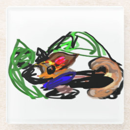 Husky joy glazen onderzetter