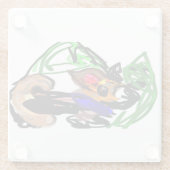 Husky joy glazen onderzetter (Achterkant)