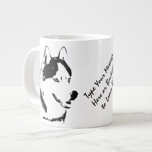 Husky Jumbo Mok Siberian Husky Cup Gepersonaliseer (Links)