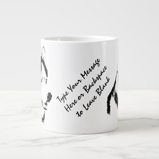 Husky Jumbo Mok Siberian Husky Cup Gepersonaliseer (Voorkant)