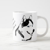 Husky Jumbo Mok Siberian Husky Cup Gepersonaliseer (Rechts)