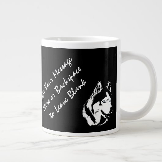 Husky Jumbo Mok Siberian Husky Cup Gepersonaliseer (Rechts)