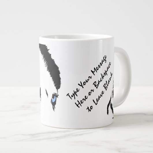 Husky Jumbo Mok Siberian Husky Cup Gepersonaliseer (Voorkant rechts)