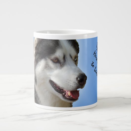 Husky Jumbo Mok Siberian Husky Cup Gepersonaliseer (Voorkant)