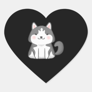 Husky Kawaii Siberian Husky Dog Japans Anime Hart Sticker