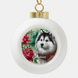 Husky Kerst Droom Ornament of Herdenking