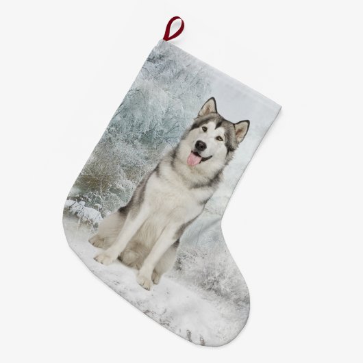 Husky kerst Stocking Grote Kerstsok (Voorkant (Hangend))