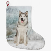 Husky kerst Stocking Grote Kerstsok (Voorkant)