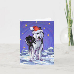 Husky Kerstmis Feestdagen Kaart