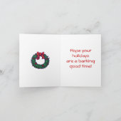 Husky Kerstmis Feestdagen Kaart (Binnen)