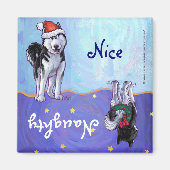 Husky Kerstmis Magneet (Voorkant)