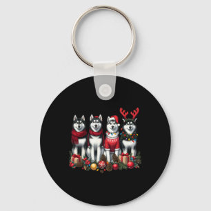 Husky Kerstmis Sleutelhanger