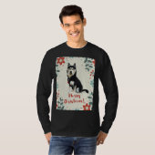 Husky Kerstmis T-shirt (Voorkant volledig)