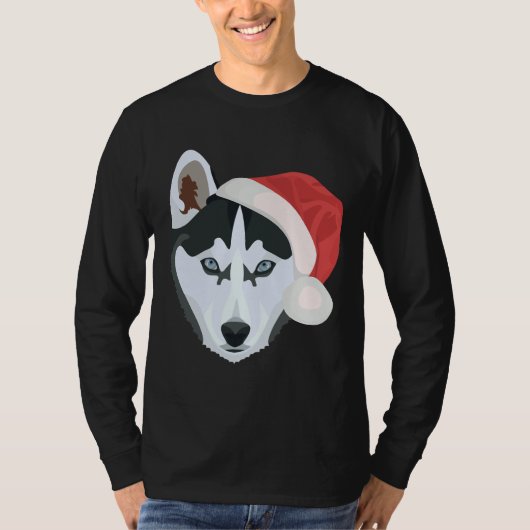 Husky Kerstmis T-shirt (Voorkant)