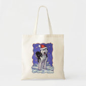 Husky Kerstmis Tote Bag (Voorkant)