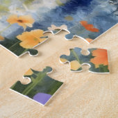 Husky kleurrijke waterverf kunstwerk legpuzzel (Zijkant)