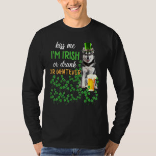 Husky Kus me dat ik Iers of Drink ben of wat dan o T-shirt
