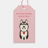 Husky-labels, Valentijnsdag voor honden, Valentijn Cadeaulabel (Voorkant)