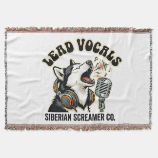 Husky lead-vocal grappige hond ontwerp deken