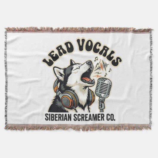 Husky lead-vocal grappige hond ontwerp  deken (Voorkant)