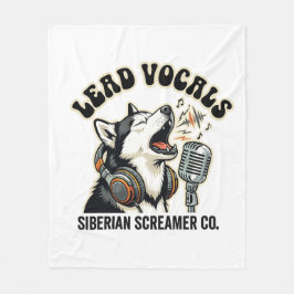 Husky lead-vocal grappige hond ontwerp  fleece deken