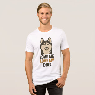 Husky Liefde Omdat Echte Liefde Vier poten Heeft Tri-Blend Shirt
