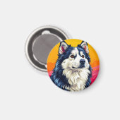 Husky Liefhebber Cadeau Magneet (Voorkant / Achterkant)