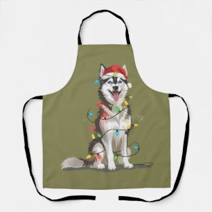 Husky-liefhebber Kerst Siberische Kersthond Moeder Schort