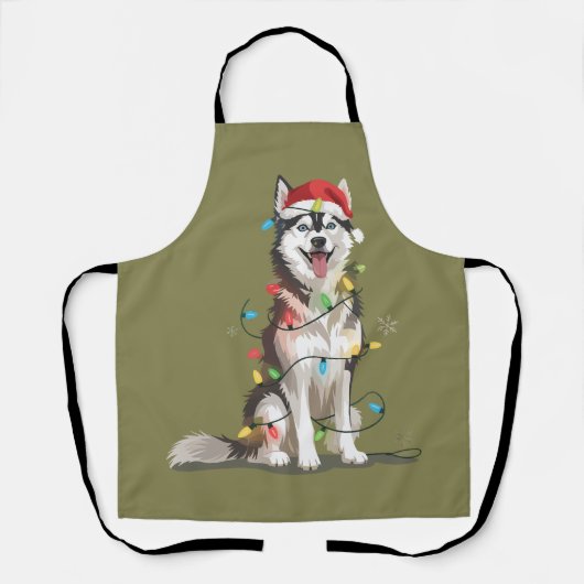 Husky-liefhebber Kerst Siberische Kersthond Moeder Schort (Voorkant)
