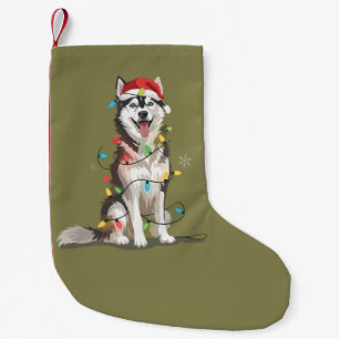 Husky-liefhebber Kerstmis Siberische Kersthond Moe Kleine Kerstsok