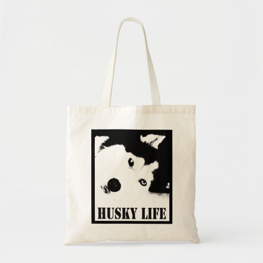 HUSKY LIFE Canvas tas Siberian Husky Shirt (Voorkant)