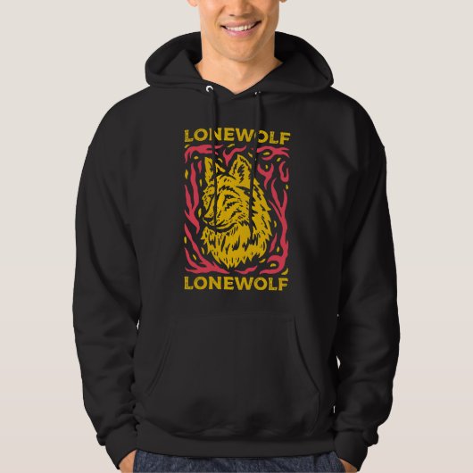 Husky Lonewolf stijl Hoodie (Voorkant)