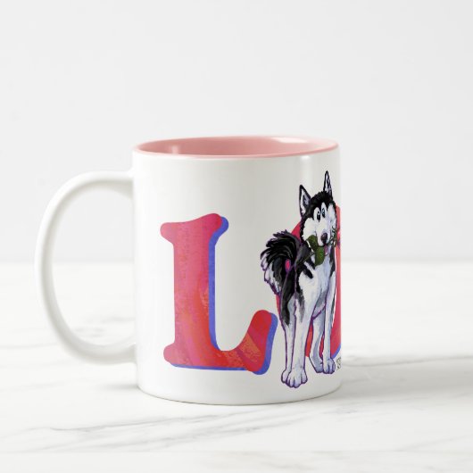 Husky Love Tweekleurige Koffiemok (Links)