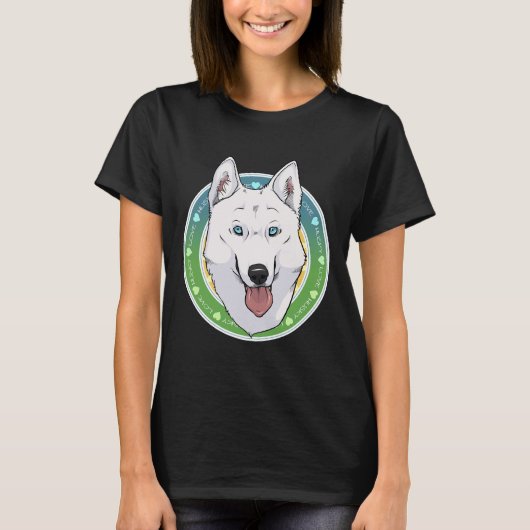 Husky Love White T-shirt (Voorkant)