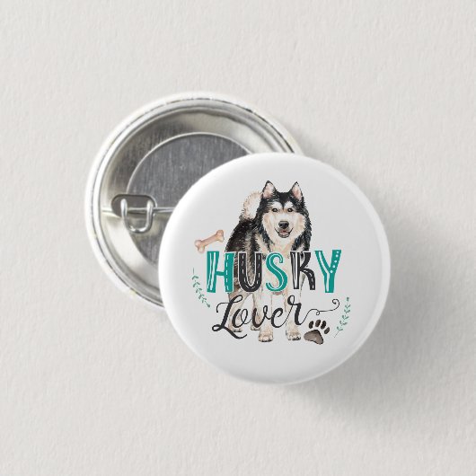 Husky Lover Button (Voorkant /achterkant)