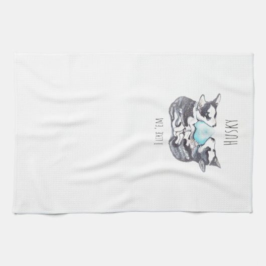 Husky Lover Kitchen Towels Theedoek (Horizontaal)