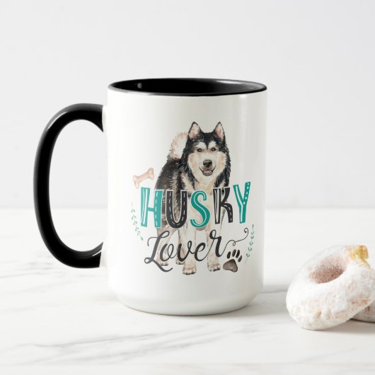 Husky Lover Mok (Met donut)