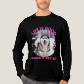 Husky maakt het leven beter Tri-Blend shirt (Voorkant volledig)