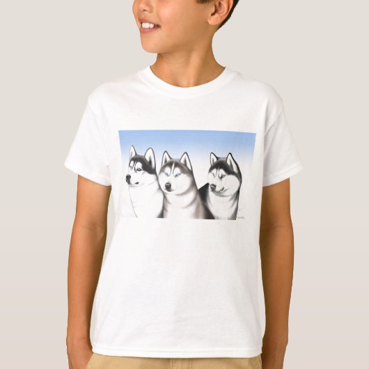 Husky Malamute Sled Dogs T-Shirt (Voorkant)