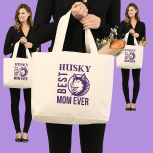Husky Mam, Dog Mam, Husky Gift Grote Tote Bag